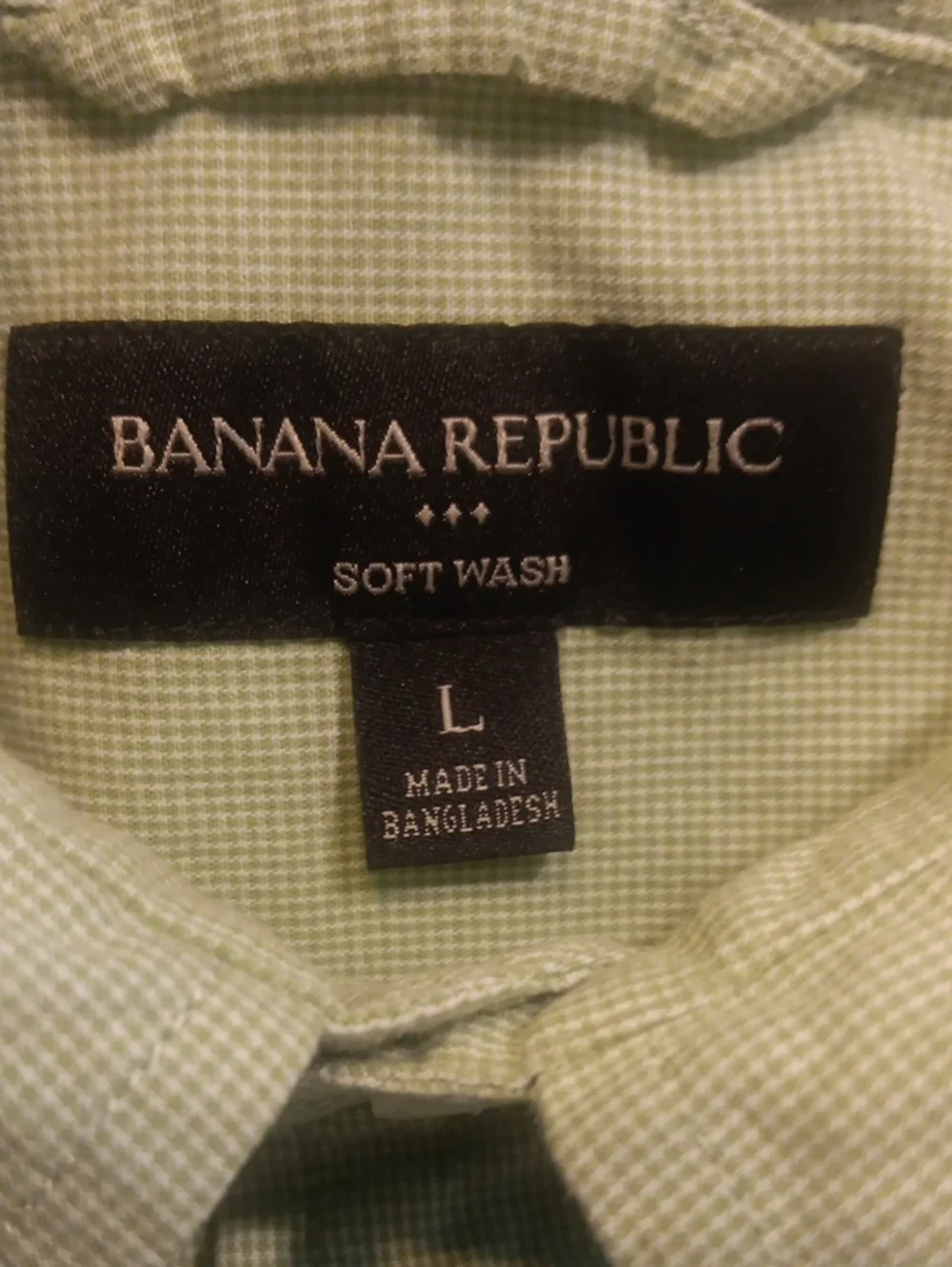 Banana Republic Soft Wash Utility Button Down Shirt Sage Green Large